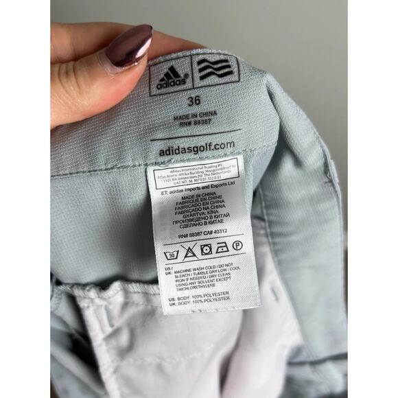 Adidas Golf Gray Performance Shorts Lightweight Active Wear Size 36 Men’s - Picture 3 of 4